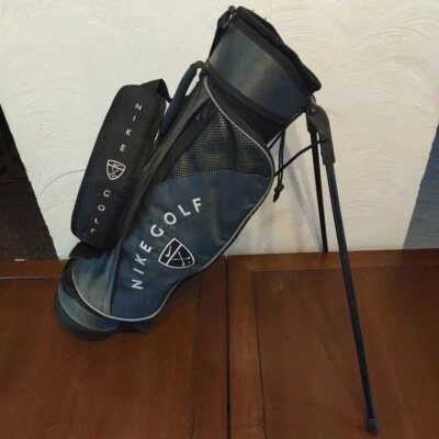 NIKE Youth Golf Bag Birdie Blue Junior BG0074 Black 26" Tall 3-Way Carry Stand - Image 1 of 4