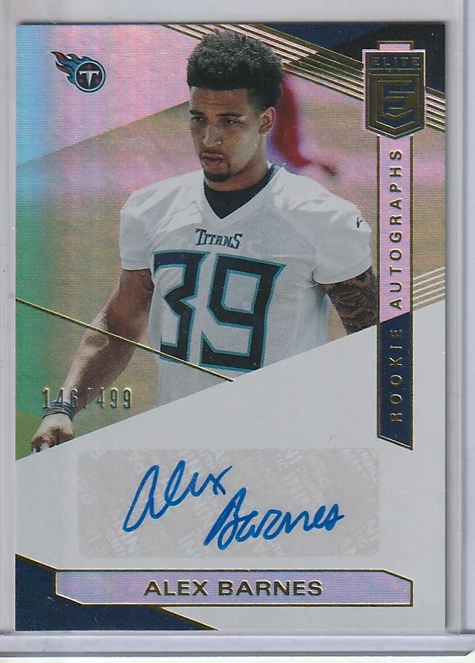 Alex Barnes 2019 Panini Elite Rookie Auto 146/499 Tennessee Titans - Image 1 of 1