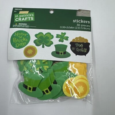 St Patricks day foam stickers 36 pieces Foto 1 de 3