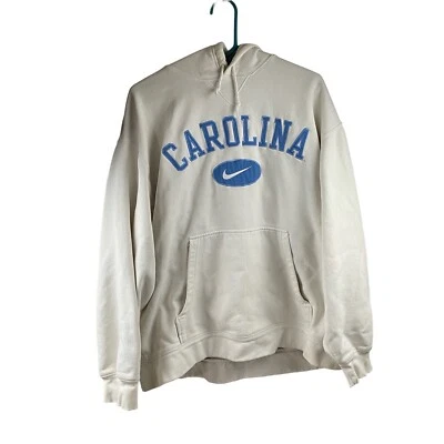 VTG UNC Carolina Tar Heels Nike Team Center Swoosh Faded Hoodie Sweatshirt L - Image 1 of 4