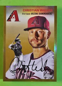 CHRISTIAN WALKER 2023 TOPPS CHROME PLATINUM REFRACTOR GOLD, /50 #185 - Picture 1 of 2