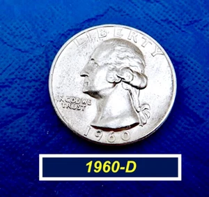 1960-D Quarter ➪ UNC Details but there is surface contamination ➪ 260da - Picture 1 of 2