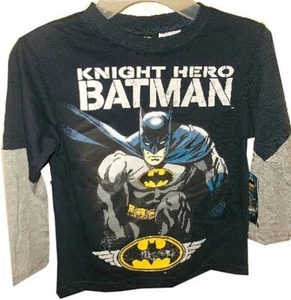 DC Comics Batman the Dark Knight T-shirt Size 4 Kids Long Sleeves - Picture 1 of 2