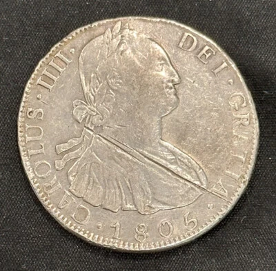 1805 TH *CAROLUS IIII* MEXICO 8 REALES SPANISH COIN - Image 1 of 4