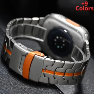Stainless Steel Strap for Apple Watch Ultra 49mm 45mm Series 8 9 10 Metal Band - Picture 1 of 17