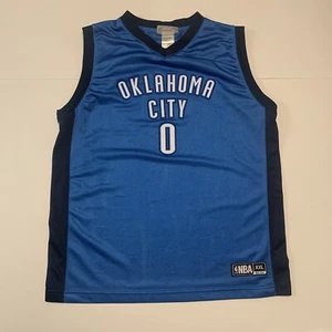 Oklahoma City Thunder Girls XXL (18) NBA Jersey Westbrook Light Blue Sleeveless - Picture 1 of 12