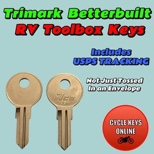 2 Better Built toolbox keys cut to code replacement for key codes TM700-TM729 - Picture 1 of 1