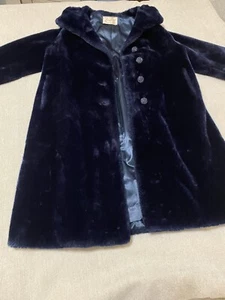 Vintage Blue Borgana Fur Coat Hagen’s house Of Fashion See Pics EUC - Picture 1 of 18