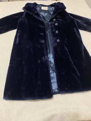 Abrigo de piel de organa azul vintage Hagen’s house of fashion ver fotos usado en excelente estado Foto 1 de 4