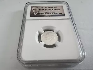 2012-S SILVER ROOSEVELT DIME NGC PF70 ULTRA CAMEO "PORTRAIT LABEL" TOP POP - Picture 1 of 4