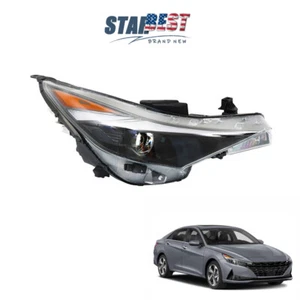 For Hyundai Elantra 2021-2022 Headlight Assembly Halogen Clear Passenger Black - Bild 1 von 12