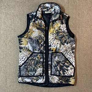 Fresh Camo Vest Womens Small Lightweight Quilted Bird Feather Animal Print - Picture 1 of 10