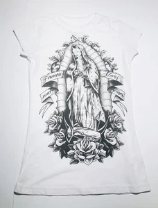 FAMOUS STARS AND STRAPS Women’s White Graphic T-Shirt Travis Barker Size Small - Picture 1 of 6