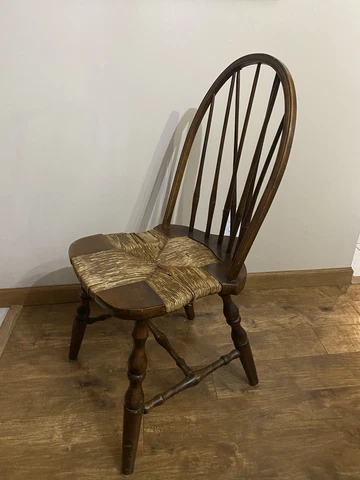 Nicolas & Stone Rush seating Antique side chair. Hard Rock Maple Cover