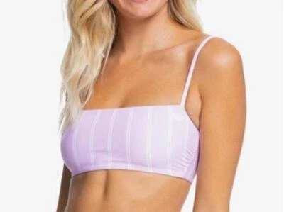 Bikini bandeau reversible 638 ROXY Sea & Waves Revo LAVANDA talla L $55 nuevo Foto 1 de 2