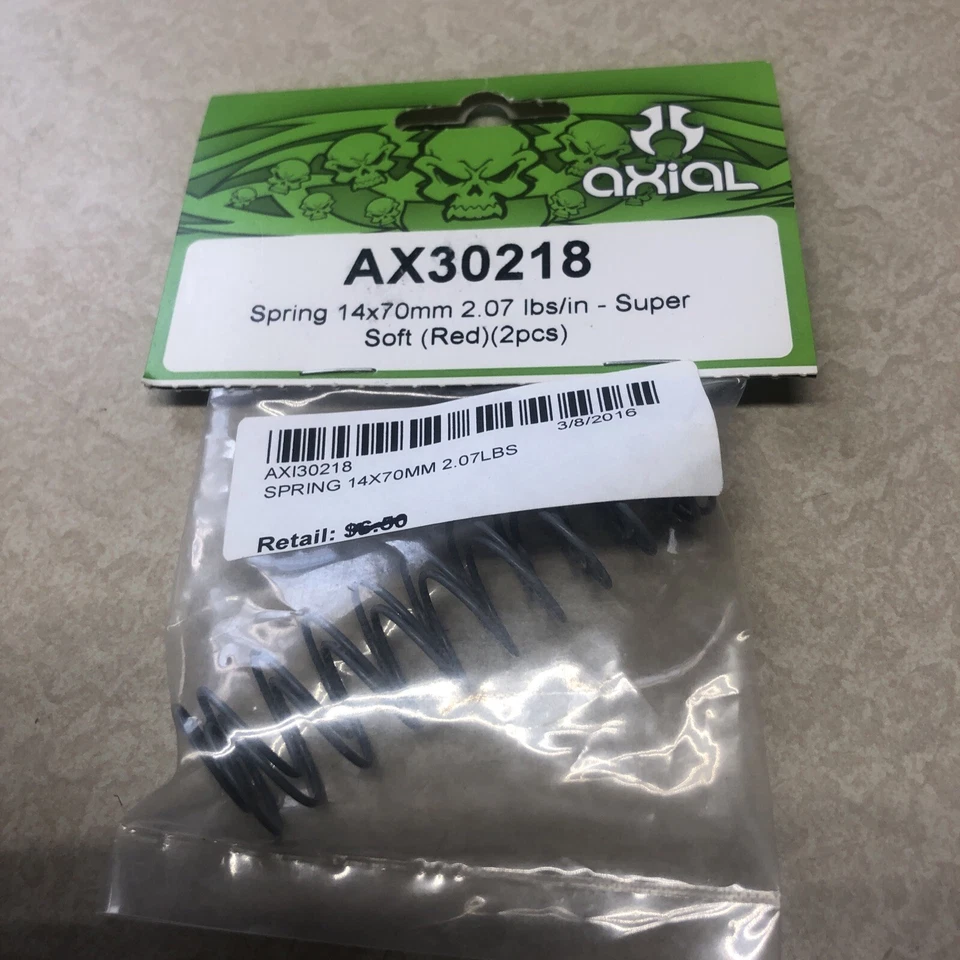 New Axial SCX10 XR10 Wraith EXO 14x70mm Shock Spring Super Soft - 2.07 lbs/in (R - Image 1 of 2