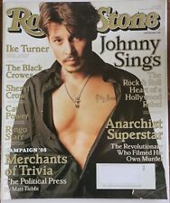 Rolling Stone Magazine 24 janvier 2008 Johnny Depp, Ike Turner, les corbeaux noirs