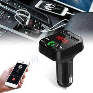 Kit Lecteur MP3 Voiture Mains Libres Sans Fil Transmetteur FM Chargeur USB Radio - Photo 1 sur 12