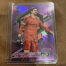 2023 Topps Finest UEFA Champions Thibaut Courtois Purple /299 Real Madrid