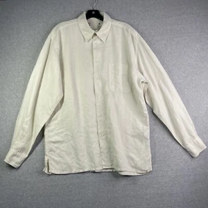 Camisa de lino Europann 3 para hombre grande beige manga larga abotonada - Imagen 1 de 7