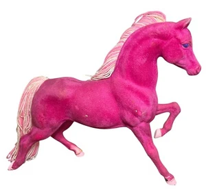 Rainbow Brite Sunriser Tickled Pink’s Flocked Horse Vintage 1983 Mattel Toys - Foto 1 di 8
