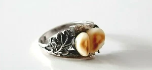 SILBER DESIGN RING ° 835 ° Grandelschmuck ° Jagdschmuck ° Zähne ° Meistermarke ° - Bild 1 von 10