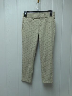 Leggings Capri HUE Marrón Claro Circlet Talla Pequeña U17506 Barra de Arena Geométrica Foto 1 de 4