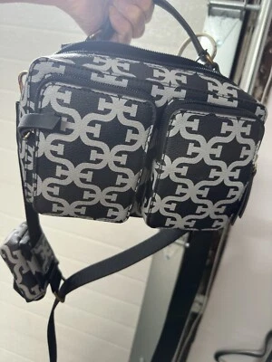 Bandolera Sam Edelman Signature Cuero Latón Multi Negra Gris Foto 1 de 4