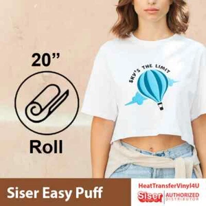 Vinilo de transferencia de calor Siser Easy Puff 20" por 25 yardas para camisetas (rollo) - Imagen 1 de 12