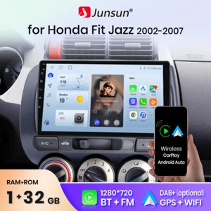 Radio estéreo para automóvil Honda Jazz 2002-2007 Carplay Android 14 GPS navegación por satélite DAB+ BT - Imagen 1 de 13