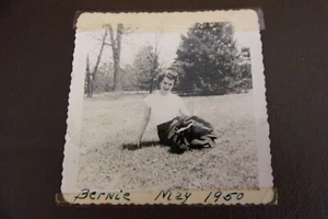Vintage Photo Of Young Lady Black & White May 1950 - Picture 1 of 5