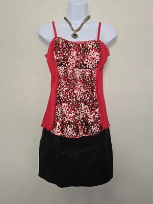 Sexy blusa cami roja vintage Y2K años 2000 para mujer talla mediana  Foto 1 de 4