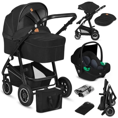 Kombi-Kinderwagen BIANKA 3 IN 1 Babywanne Autositz Kinderwagen  Verdeck XXL Räde - Bild 1 von 4