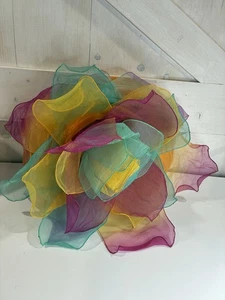 Pier 1 Multi Color Throw Pillow - Looks Like A Flower Round - Picture 1 of 8