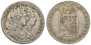 England William+Mary 1689 AR Halfcrown. NGC AU55 London PRIMO S-3435; ESC-845 - Picture 1 of 1