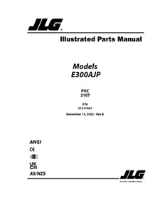 JLG E300AJ E300AJP Boom Lift Parts Catalog Manual - Picture 1 of 10