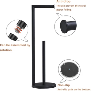 Mattschwarz Toilettenpapierhalter Badrolle Sus304 Edelstahlfrei Stich - Bild 1 von 12