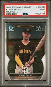 2023 Bowman Chrome Prospects Ethan Salas PSA 9 - Picture 1 of 2