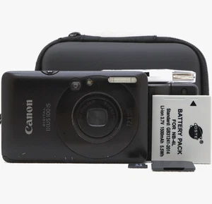 Canon IXUS 100 IS 12.1MP Kompakt Digitalkamera schwarz getestet Komplettset - Bild 1 von 16