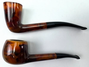2 pipe da fumo Hilson Fantasia 203 e 91 Belgio blocco foderate in schiuma di mare usate vintage - Foto 1 di 14
