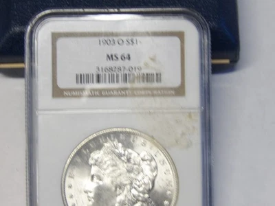 1903 O Morgan Silver Dollar NGC MS-64 US Coin Silver Dollar - Image 1 of 4