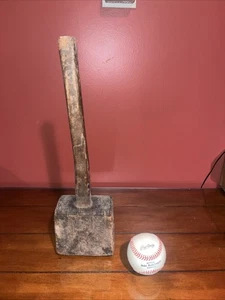 Vintage Carpenters Wooden Mallet Woodworkers Tool Handmade. Crack In Handle - Picture 1 of 5