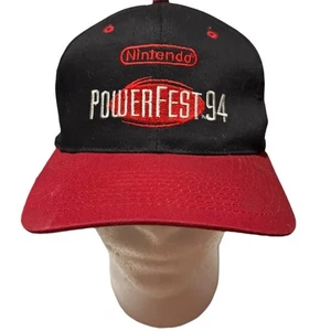 Gorra de béisbol promocional Nintendo Powerfest '94 Power Fest años 90 sombrero promocional - Imagen 1 de 7