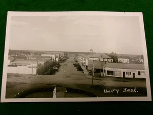 Unity Saskatchewan street scene postcard  1950's not used  Canada  #3045 - Picture 1 of 2