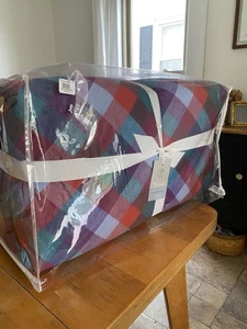 Pottery Barn Airstream Eureka Carmel Plaid Comforter King/Cal. King NWT - Picture 1 of 10