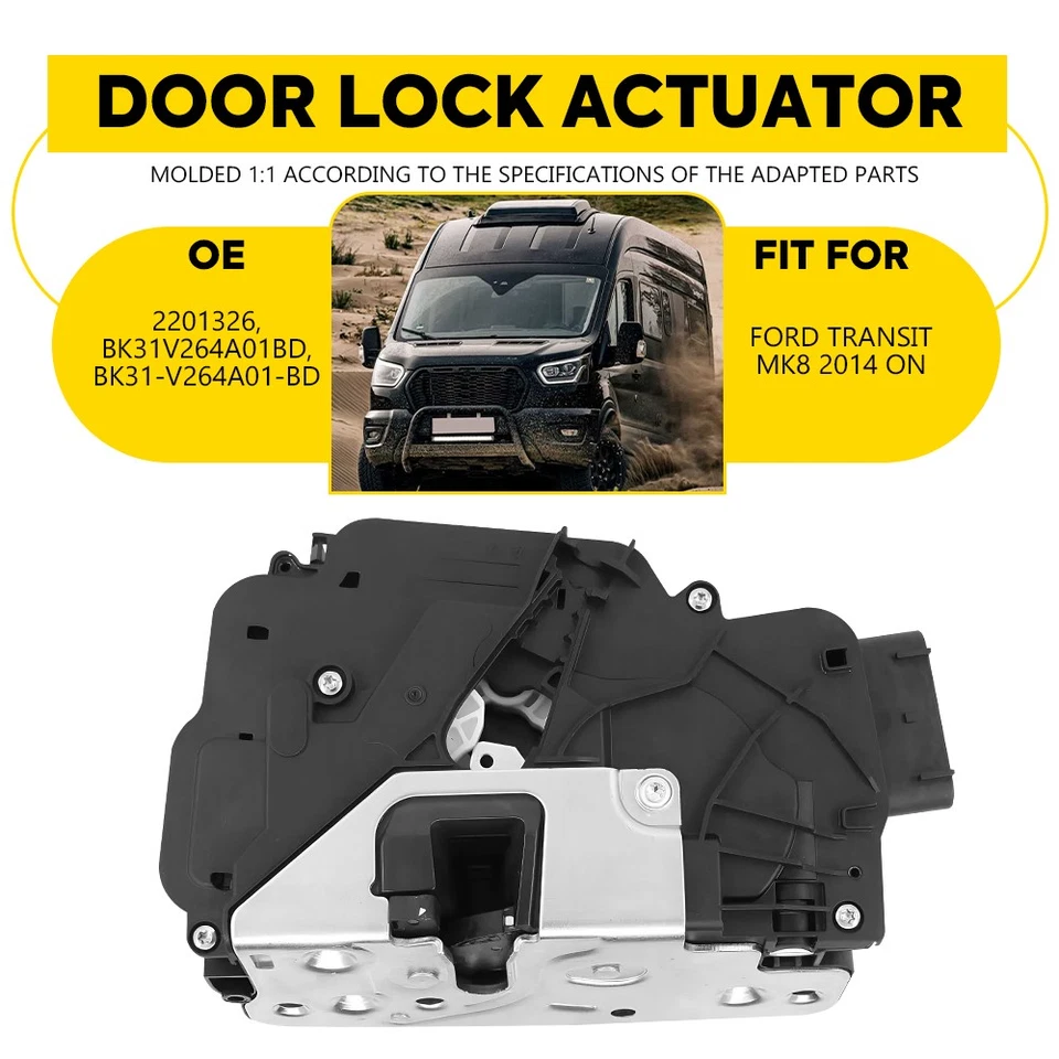 Side Sliding Door Lock Actuator For Ford Transit MK8 2014-ON Left Passenger Side - Image 1 of 4