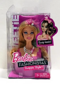 Barbie Fashionistas Swappin' Styles Muñeca Glam Sweetie Hair 2010 Mattel - Imagen 1 de 1