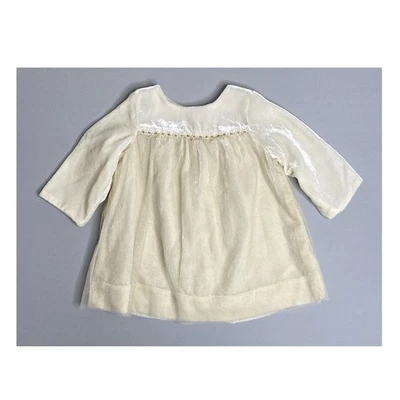 BONPOINT Baby Girls Gold Velvet/Tulle Party Dress 12 Mo (Runs Small 6-9 Mo) - Image 1 of 4
