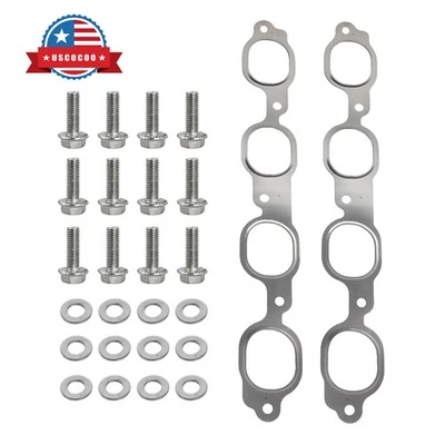 Juntas de colector de escape de cabezal con pernos para GM LT1 LT4 L8T L82 L83 L84 L86 L87 Foto 1 de 4