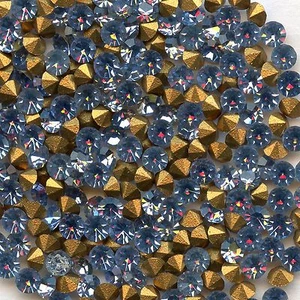 1028 PP18 LSA *** 100 STRASS  SWAROVSKI FOND CONIQUE 2,45mm LIGHT SAPPHIRE G - Picture 1 of 3